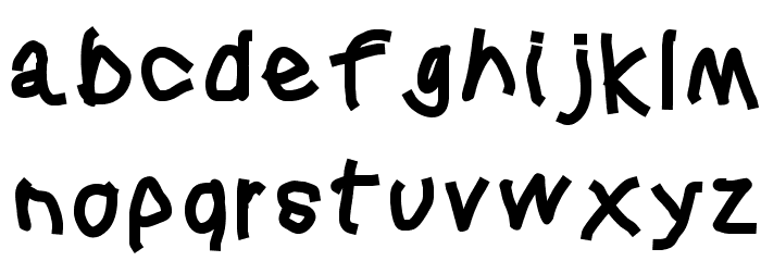 Squared Hand Font LOWERCASE