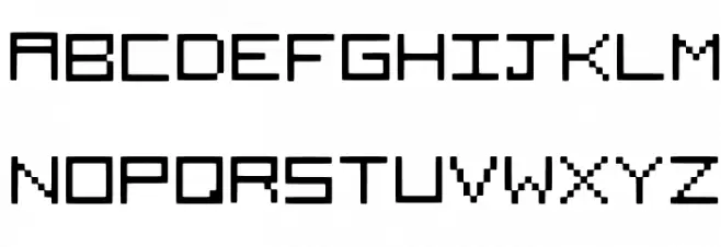 Squared Schriftart Kleinbuchstaben