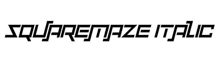 Squaremaze Italic  フリーフォントのダウンロード