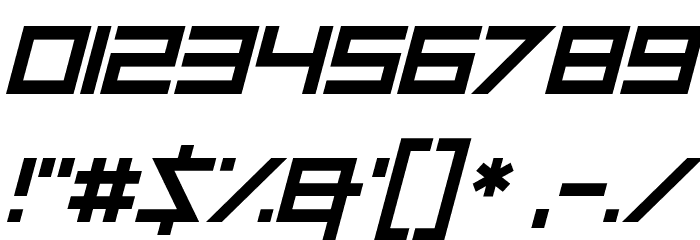 Squaremaze Italic Font OTHER CHARS