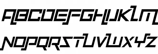 Squaremaze Italic 字体 大写