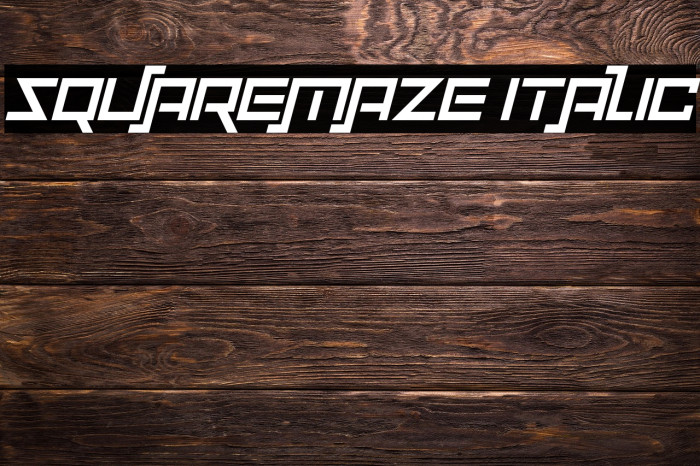 Squaremaze Italic Example 2