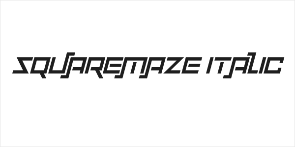 Squaremaze Italic Logo