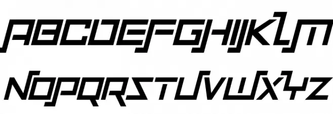 Squaremaze Italic फ़ॉन्ट लोअरकेस