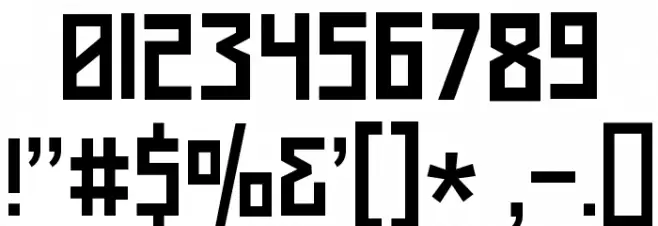 Squaren Daren NC Font OTHER CHARS