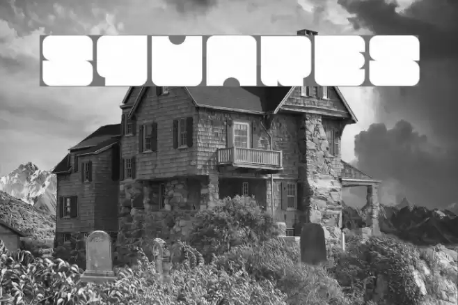 Squares Font examples