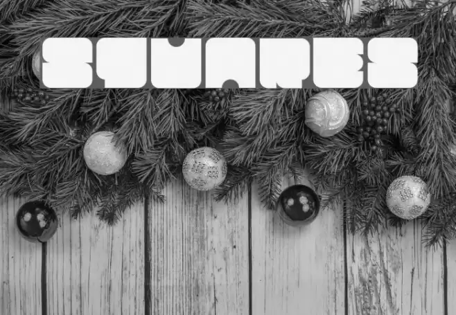 Squares Font examples