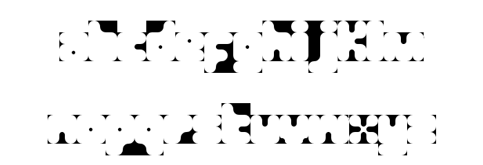 Squarescribed Regular Font LOWERCASE