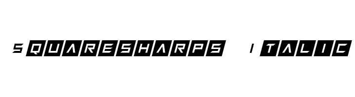 Squaresharps Italic  免费字体下载