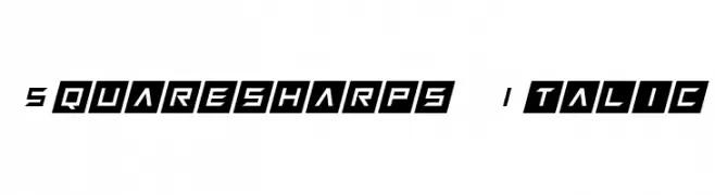 Squaresharps Italic  les polices de caractères gratuit tlcharger