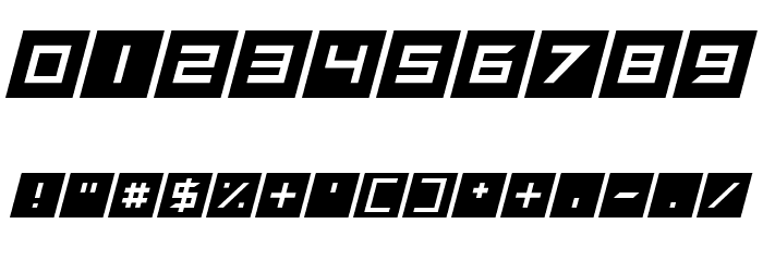 Squaresharps Italic Font OTHER CHARS