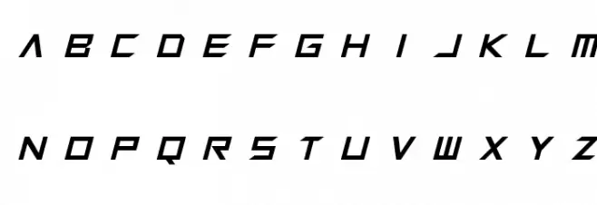 Squaresharps Italic Polices MAJUSCULES