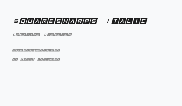 Squaresharps Italic Business Card