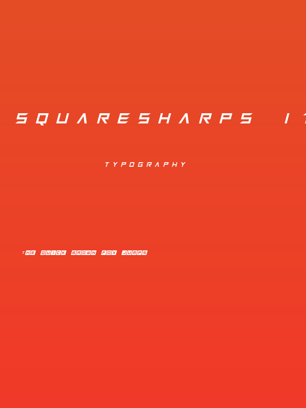 Squaresharps Italic Poster