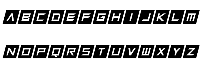 Squaresharps Italic Font LOWERCASE
