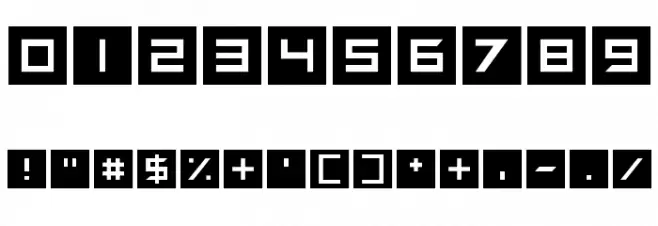 Squaresharps Font OTHER CHARS