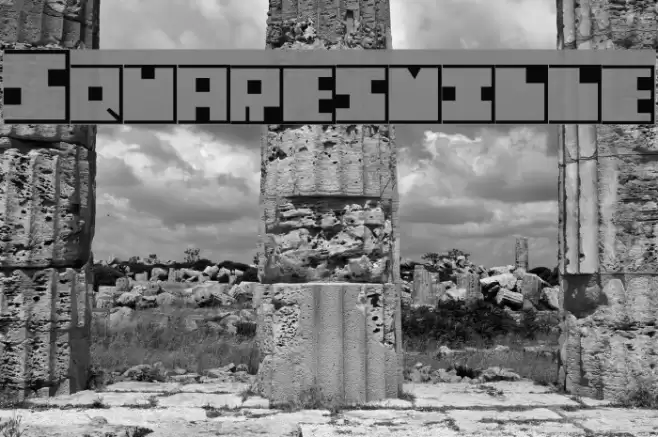 Squaresville Font examples