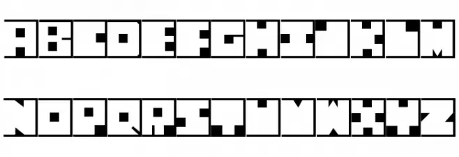 Squaresville Caratteri MINUSCOLO