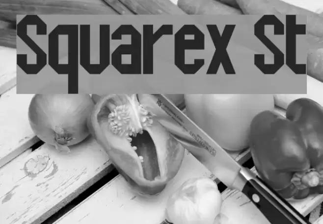 Squarex St Шрифта examples