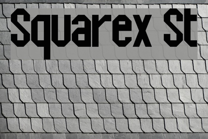 Squarex St Font examples