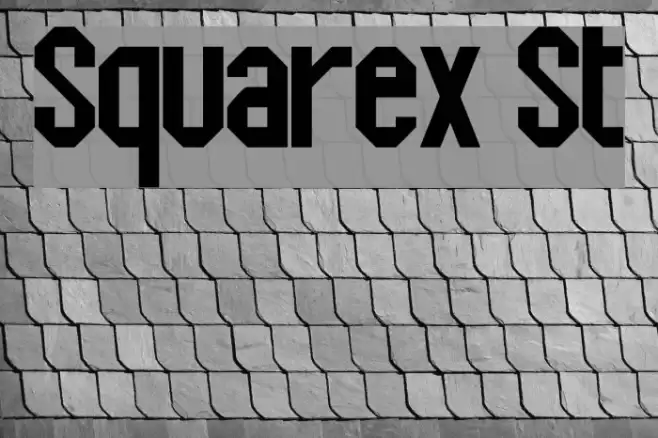 Squarex St Шрифта examples