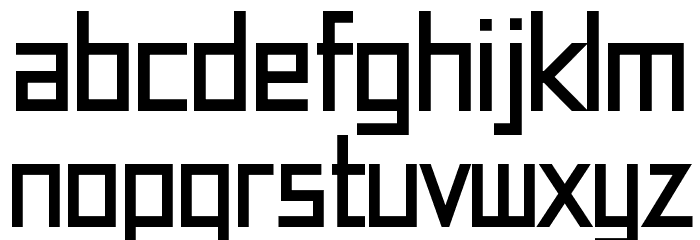 Squarified Font LOWERCASE