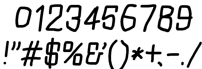 Squarish Bold Italic Font OTHER CHARS