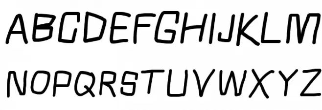 Squarish Bold Italic 字体 大写