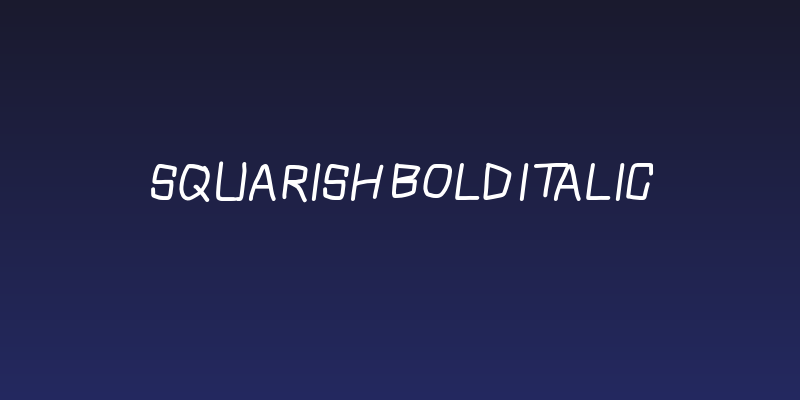 Squarish Bold Italic Social Header
