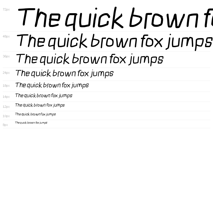 Squarish Bold Italic Waterfall