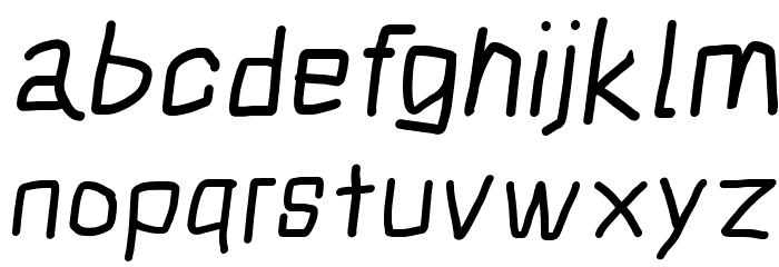 Squarish Bold Italic Font LOWERCASE