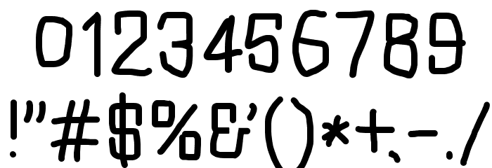 Squarish Bold Font OTHER CHARS
