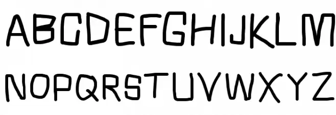 Squarish Bold Font Litere mari