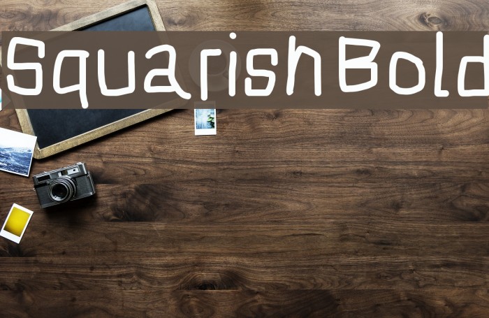 Squarish Bold Font examples