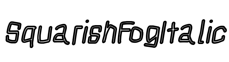 Squarish Fog Italic Fonte