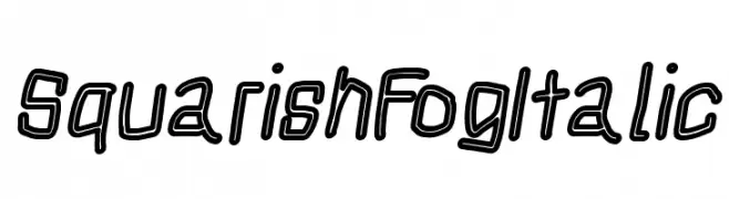 Squarish Fog Italic  Free Fonts Download