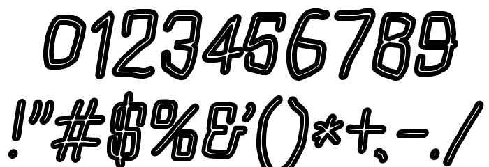 Squarish Fog Italic Fonte OUTROS PERSONAGENS