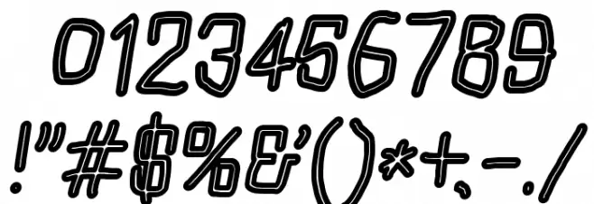 Squarish Fog Italic Font OTHER CHARS