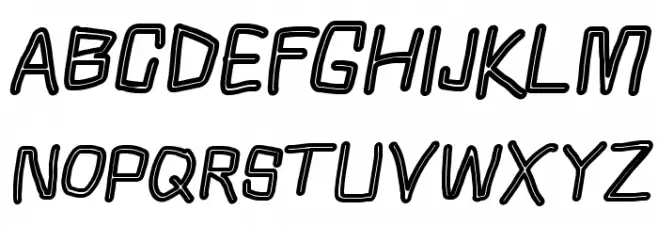 Squarish Fog Italic Schriftart Groß