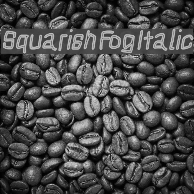 Squarish Fog Italic Font examples