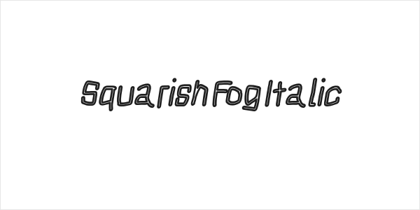 Squarish Fog Italic Logo