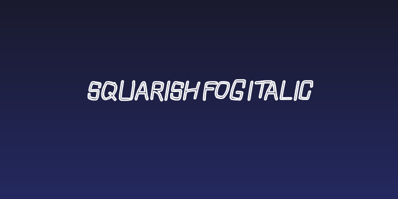 Squarish Fog Italic Social Header