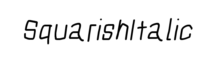 Squarish Italic  नि: शुल्क फ़ॉन्ट्स डाउनलोड