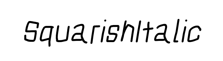 Squarish Italic फ़ॉन्ट