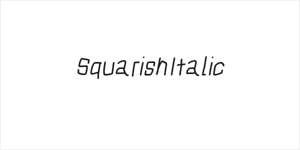 Squarish Italic Logo