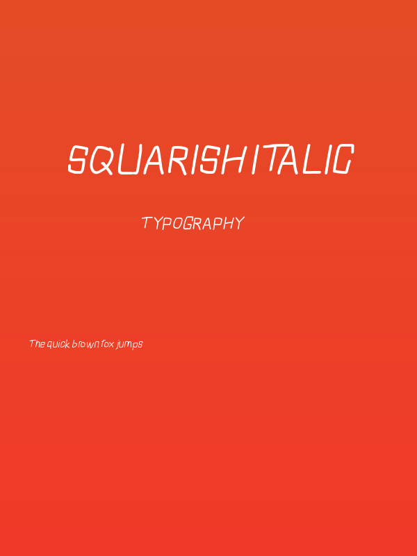 Squarish Italic Poster