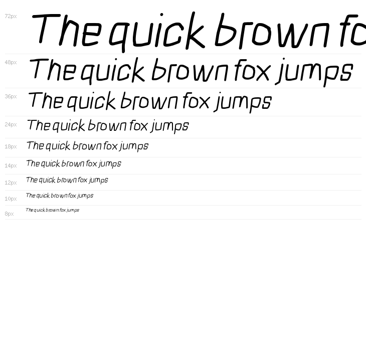 Squarish Italic Waterfall