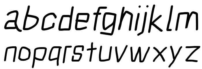 Squarish Italic Font LOWERCASE