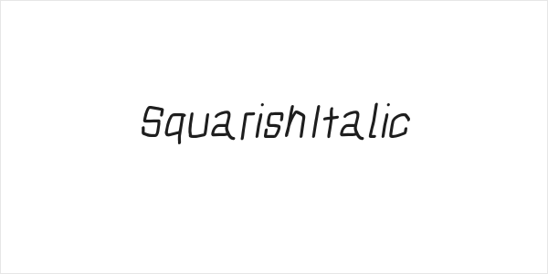 Squarish Italic Logo
