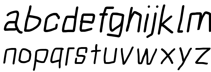 Squarish Italic Font LOWERCASE